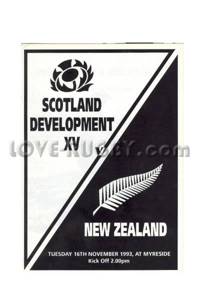 Scotland Development New Zealand 1993 memorabilia
